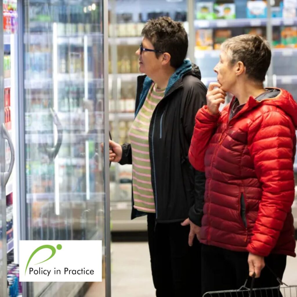 Photo of two women shopping in a supermarket