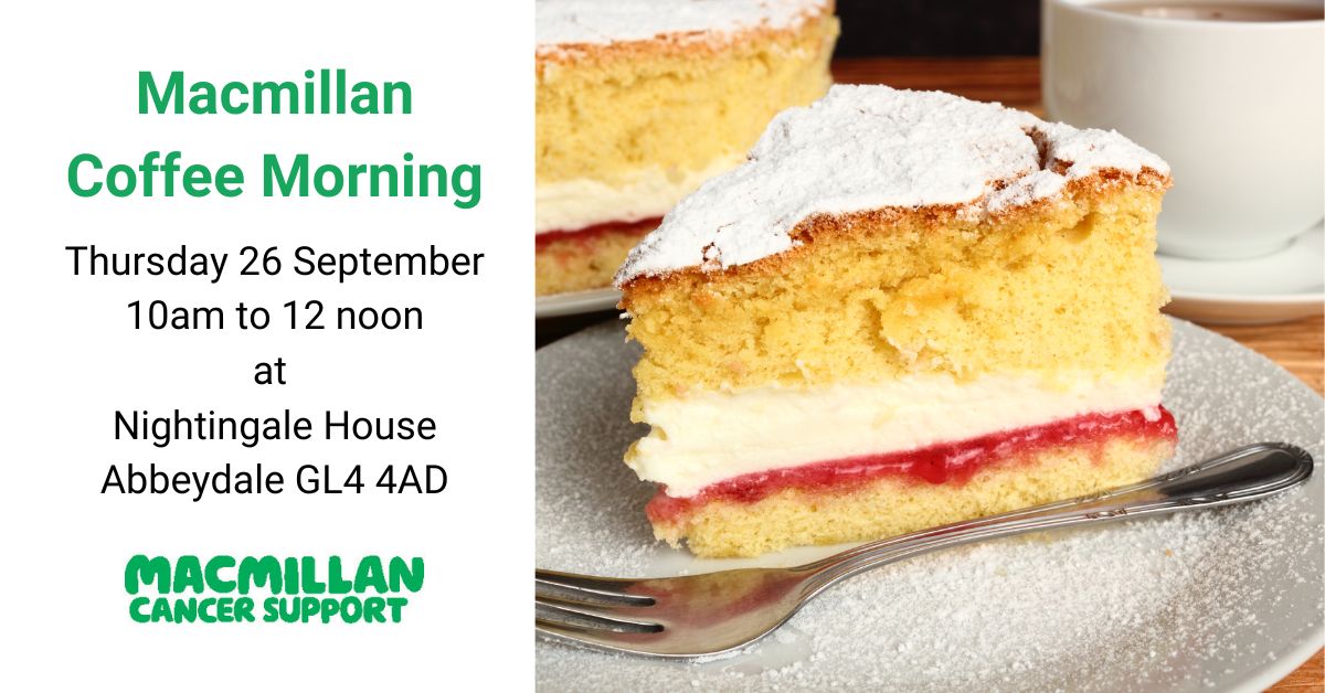 Macmillan Coffee Morning at Nightingale House