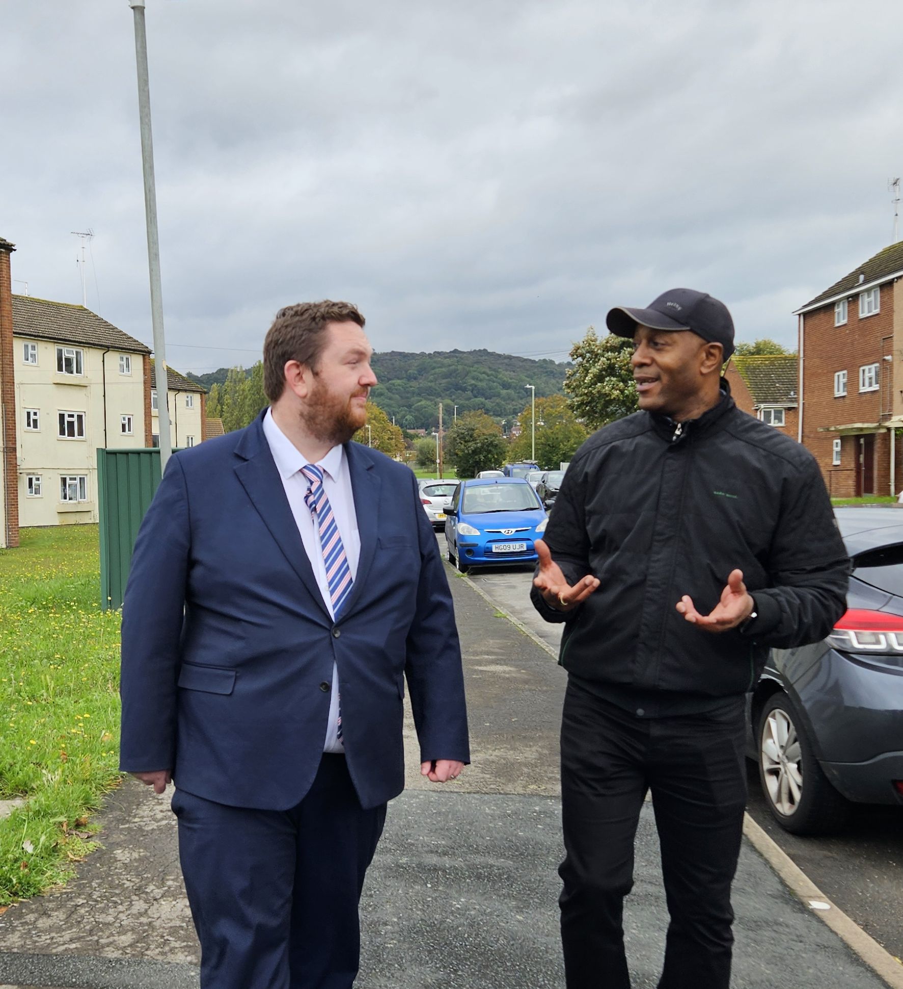 MP for Gloucester Alex Chalk in conversation with Michael Hill, GCH's Executive Director of Customer Experience